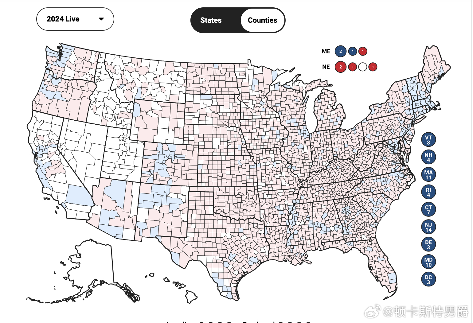 美国最新大选地图，自然美景下的政治探索之旅